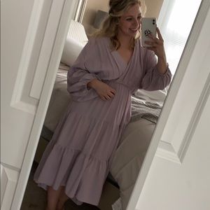 Purple maxi swing dress